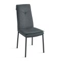 2 Scaune Tapițate din Material Textil Colorat și Cadru Metalic - Fabrizio