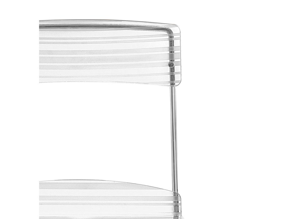 2 Scaune Stivuibile din Plexiglass și Fier Made in Italy - Timon Viadurini