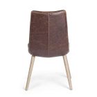 2 scaune moderne în stil industrial, acoperite în piele de mătase Homemotion - Riella Viadurini
