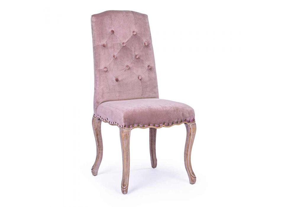 2 scaune de sufragerie cu scaun tapițat și tapițat Homemotion - Mania Viadurini