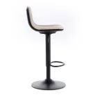 2 Scaune cu Gas Lift, Microfibra si Scaun Metal - Adonis Viadurini