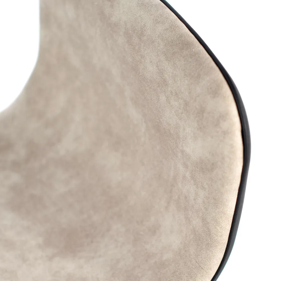 2 Scaune cu Gas Lift, Microfibra si Scaun Metal - Adonis Viadurini