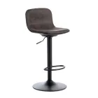 2 Scaune cu Gas Lift, Microfibra si Scaun Metal - Adonis Viadurini