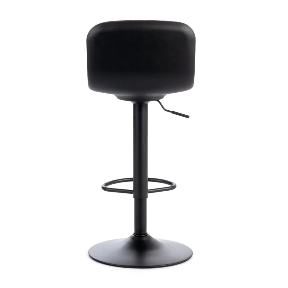 2 Scaune cu Gas Lift, Microfibra si Scaun Metal - Adonis Viadurini