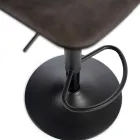 2 Scaune cu Gas Lift, Microfibra si Scaun Metal - Adonis Viadurini