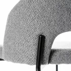 2 taburete de interior cu sezut si spatar din stofa si picioare metalice - plaja Viadurini