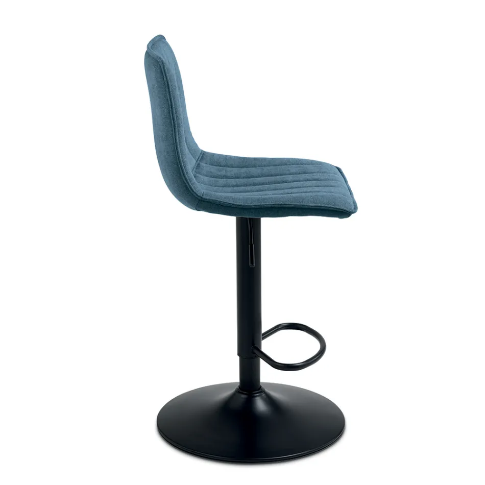 2 scaune de living cu șezut tapițat din material textil în culori diferite - Impeto Viadurini