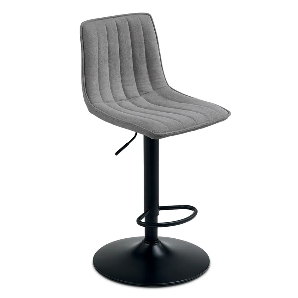 2 scaune de living cu șezut tapițat din material textil în culori diferite - Impeto Viadurini