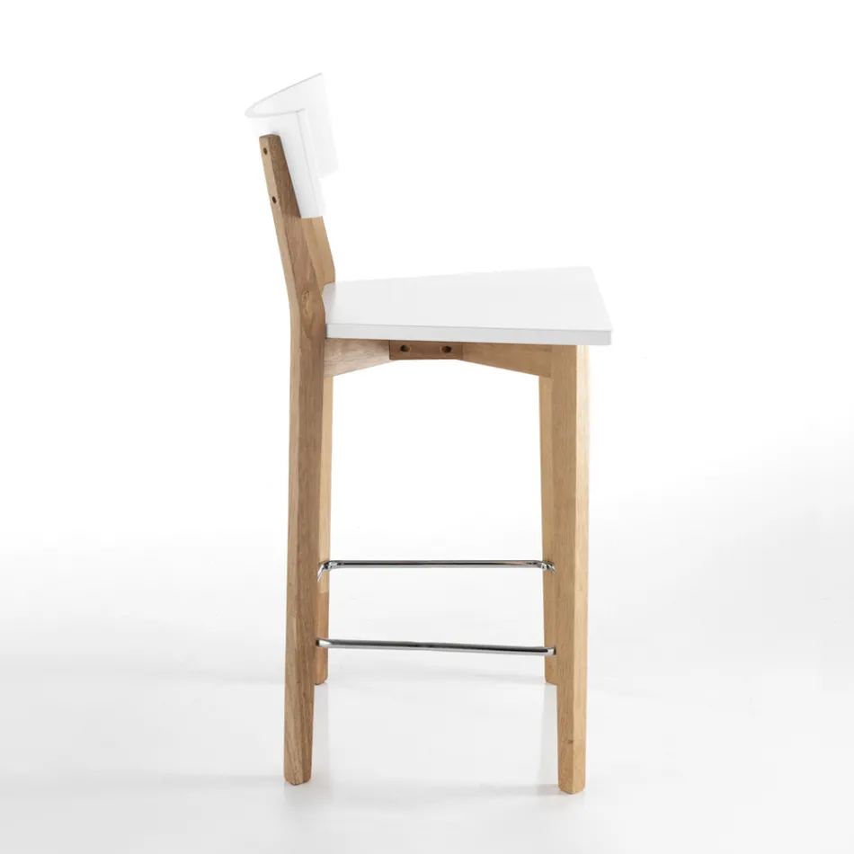 2 scaune de living din lemn masiv - argintiu Viadurini