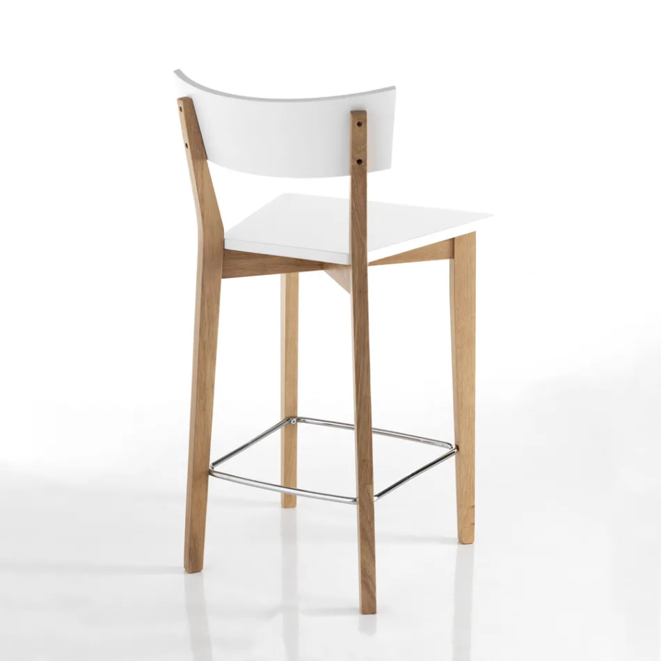 2 scaune de living din lemn masiv - argintiu Viadurini