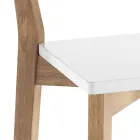 2 scaune de living din lemn masiv - argintiu Viadurini