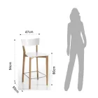 2 scaune de living din lemn masiv - argintiu Viadurini