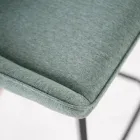 2 Scaune de Sufragerie Realizate cu Scaun din Tesatura si Picioare metalice - Negroni Viadurini