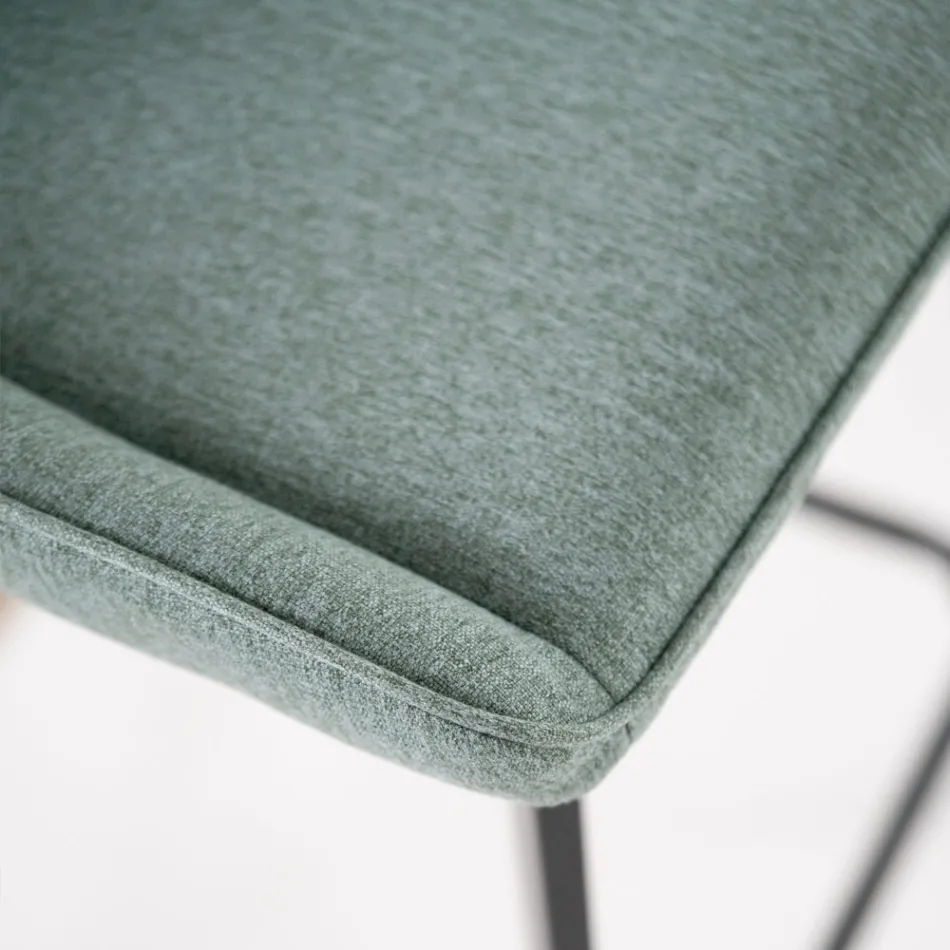 2 Scaune de Sufragerie Realizate cu Scaun din Tesatura si Picioare metalice - Negroni Viadurini