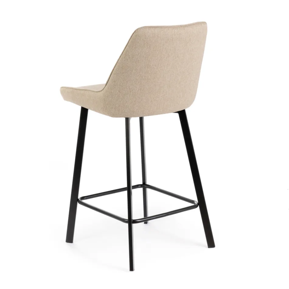 2 Scaune de Sufragerie Realizate cu Scaun din Tesatura si Picioare metalice - Negroni Viadurini