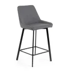 2 Scaune de Sufragerie Realizate cu Scaun din Tesatura si Picioare metalice - Negroni Viadurini