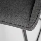 2 Scaune de Sufragerie Realizate cu Scaun din Tesatura si Picioare metalice - Negroni Viadurini