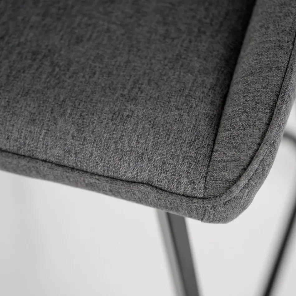 2 Scaune de Sufragerie Realizate cu Scaun din Tesatura si Picioare metalice - Negroni Viadurini