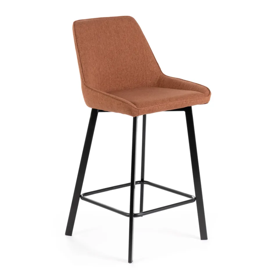 2 Scaune de Sufragerie Realizate cu Scaun din Tesatura si Picioare metalice - Negroni Viadurini