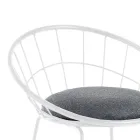 2 taburete capitonate și structură din oțel diferite finisaje - Torio Viadurini