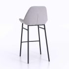 2 Scaune moderne din metal cu scaun din microfibră sau imitație de piele - Bellino Viadurini