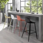 2 Scaune Din Polipropilena si Structura Metalica cu Suport pentru Picior - Inger Viadurini