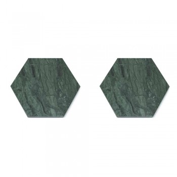 2 Geamuri hexagonale din marmură albă, neagră sau verde realizate în Italia - Paulo