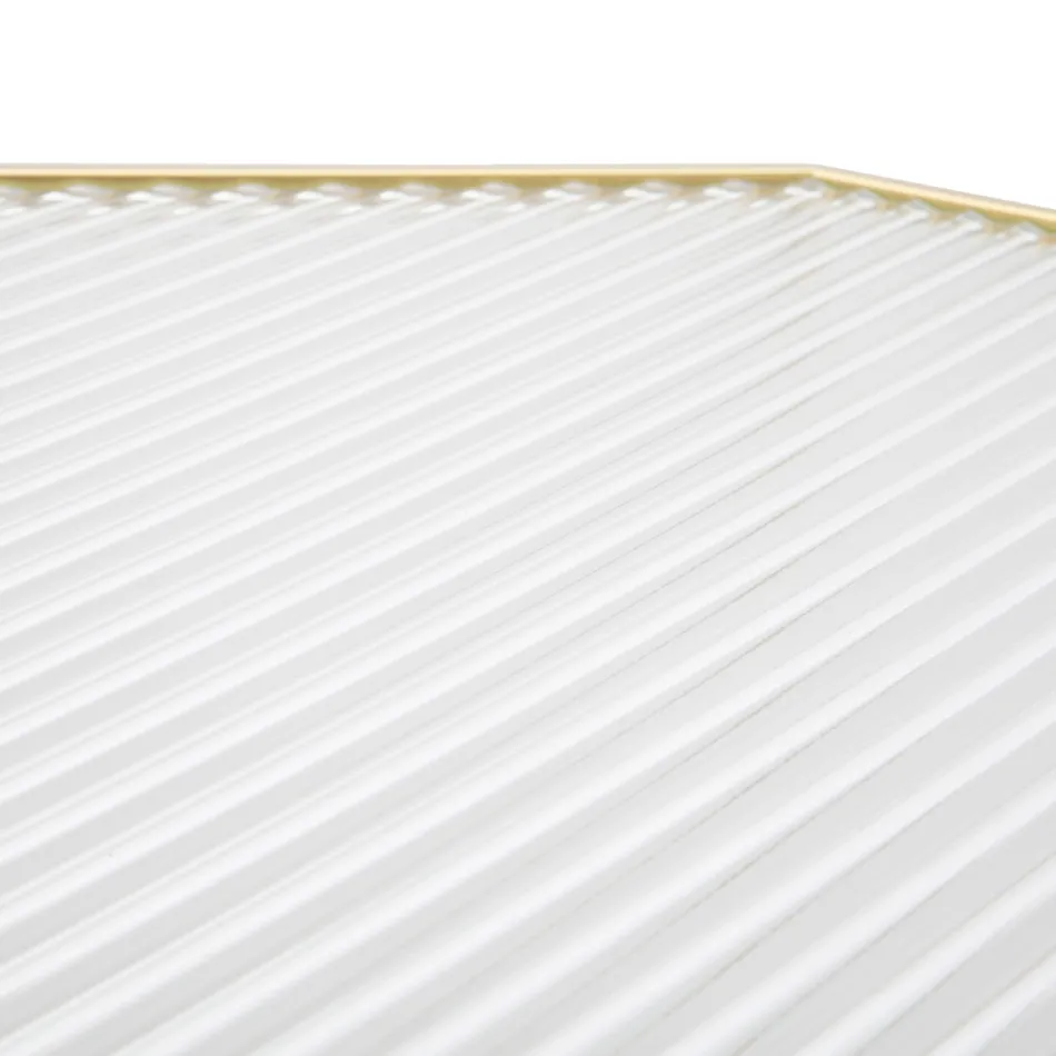 2 Mese telefonice din Fier Auriu si Blat din Sticla - Pope Viadurini