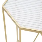 2 Mese telefonice din Fier Auriu si Blat din Sticla - Pope Viadurini