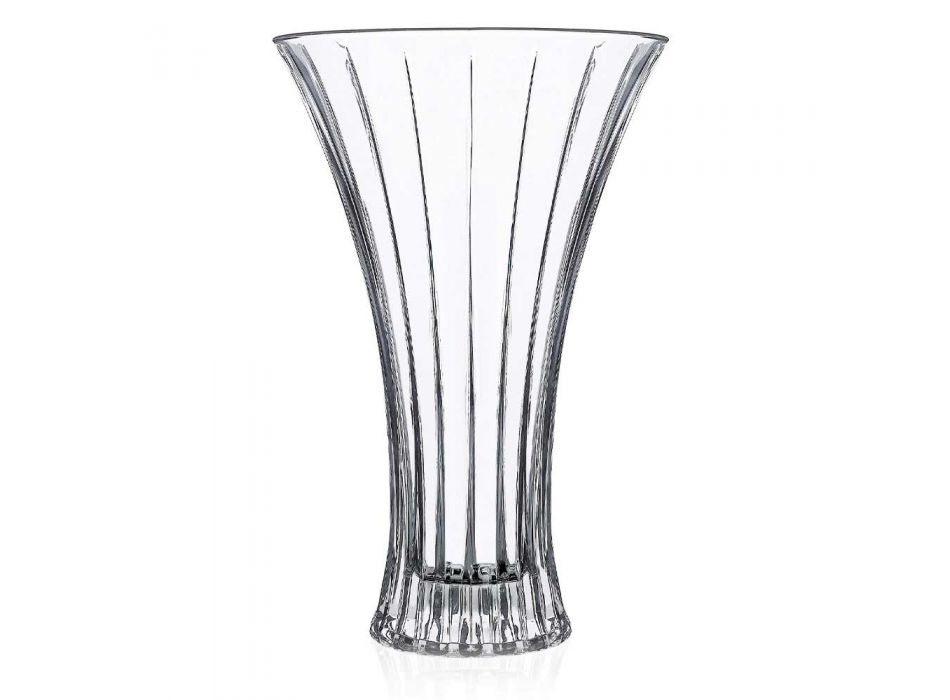 2 vase de decorare de design în cristal transparent transparent decorat de lux - Senzatempo
