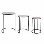 3 Mese de cafea rotunde din aluminiu și oțel Homemotion - Sempronio Viadurini