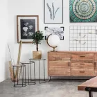 3 Mese de cafea rotunde din aluminiu și oțel Homemotion - Sempronio Viadurini