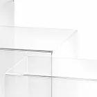 3 mese transparente care pot fi stivuite de design Amalia, realizate în Italia Viadurini