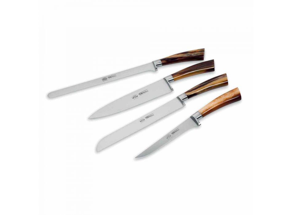 4 cuțite de bucătărie cu mâner complet Berti exclusiv pentru Viadurini - Caravaggio Viadurini