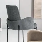 4 fotolii din material textil colorat și cadru metalic vopsit - Lamberta Viadurini