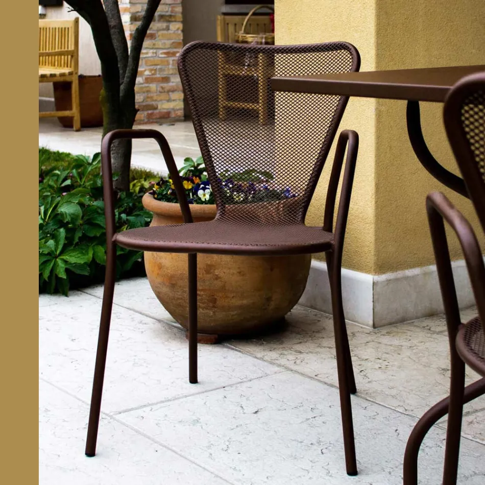 4 fotolii metalice de exterior cu design modern, fabricate în Italia - Varmo Viadurini