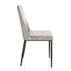 4 Scaune cu scaun din piele artificiala si picioare metalice - Tariq Viadurini