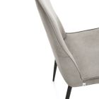 4 Scaune cu scaun din imitație din piele și picioare metalice - Tariq Viadurini