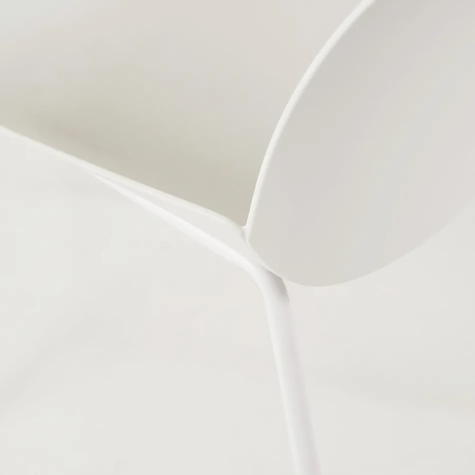 4 Scaune de exterior și de interior din polipropilenă și metal - sângeroase Viadurini