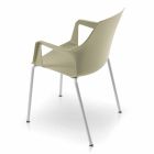4 scaune în aer liber în polipropilenă și metal fabricate în Italia - Carlene Viadurini