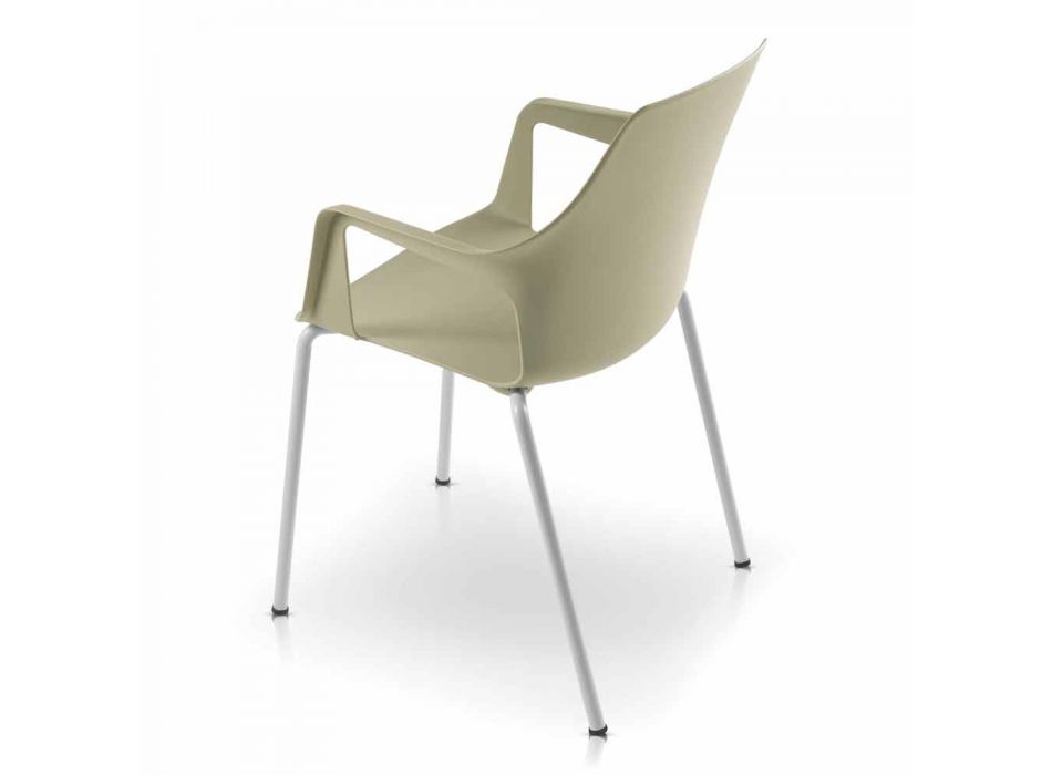 4 scaune în aer liber în polipropilenă și metal fabricate în Italia - Carlene