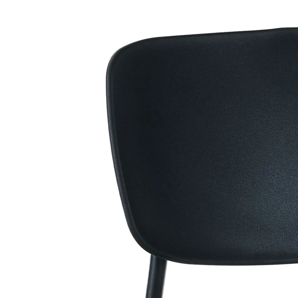 4 Scaune de Sufragerie din Otel si Polipropilena - Aquila Viadurini