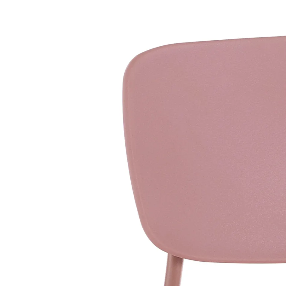 4 Scaune de Sufragerie din Otel si Polipropilena - Aquila Viadurini