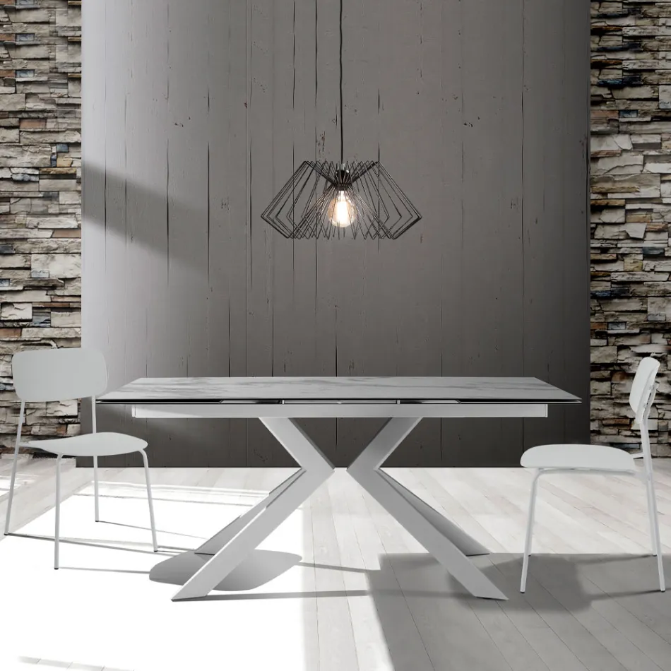 4 Scaune de Sufragerie din Otel si Polipropilena - Aquila Viadurini