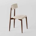 4 scaune de sufragerie din lemn masiv de frasin și stofa Made in Italy - Sulu