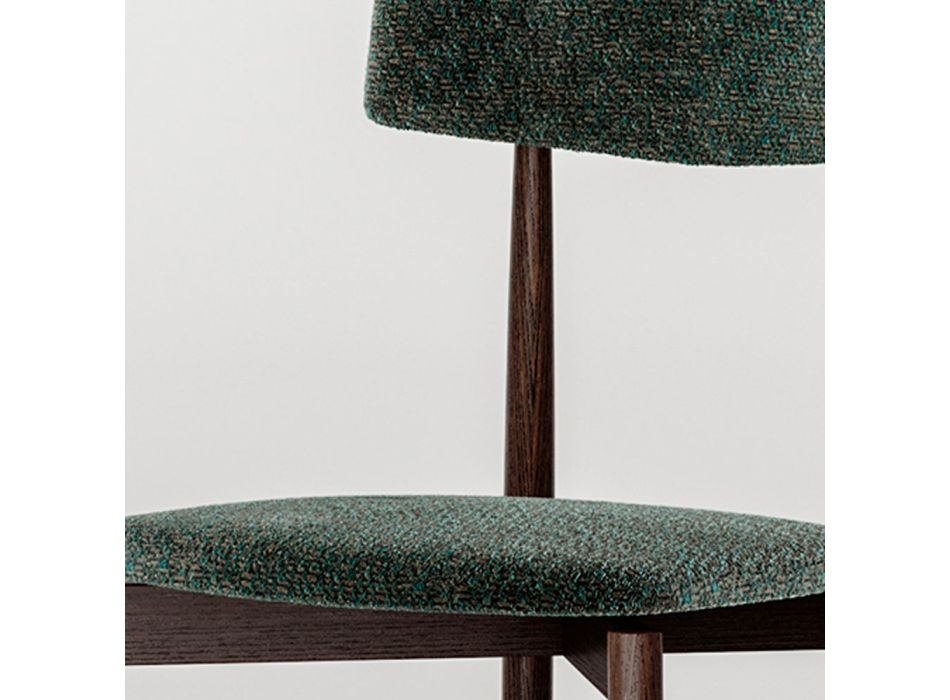 4 scaune de sufragerie din lemn masiv de frasin și țesătură Made in Italy - Sulu Viadurini