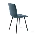 4 scaune de living cu șezut tapițat din material textil în diferite culori - Impeto Viadurini