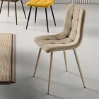 4 scaune de living cu șezut din material textil în diferite culori - Current Viadurini