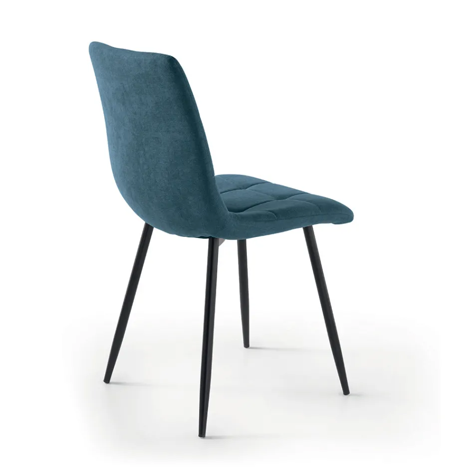 4 scaune de living cu șezut din material textil în diferite culori - Current Viadurini