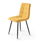 4 scaune de living cu șezut din material textil în diferite culori - Current Viadurini